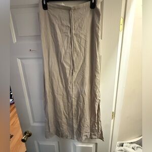 Elegant Cream Maxi Skirt